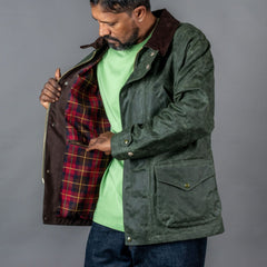 Manifattura CeccarelliRain Caban veste en cire vert foncéVestesBritish Parts Lucerne