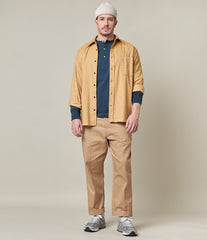 Merz b. Schwanen206 Chemise à col boutonné mineral blueHenleyBritish Parts Luzern