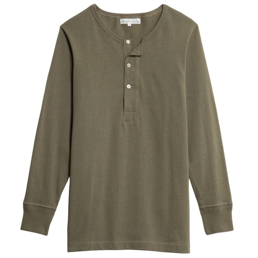Merz b. Schwanen206 Chemise à col boutonné olive (Army)HenleyBritish Parts Luzern