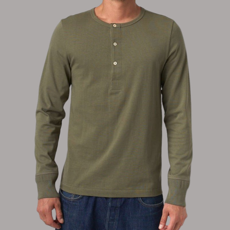 Merz b. Schwanen206 Chemise à col boutonné olive (Army)HenleyBritish Parts Luzern