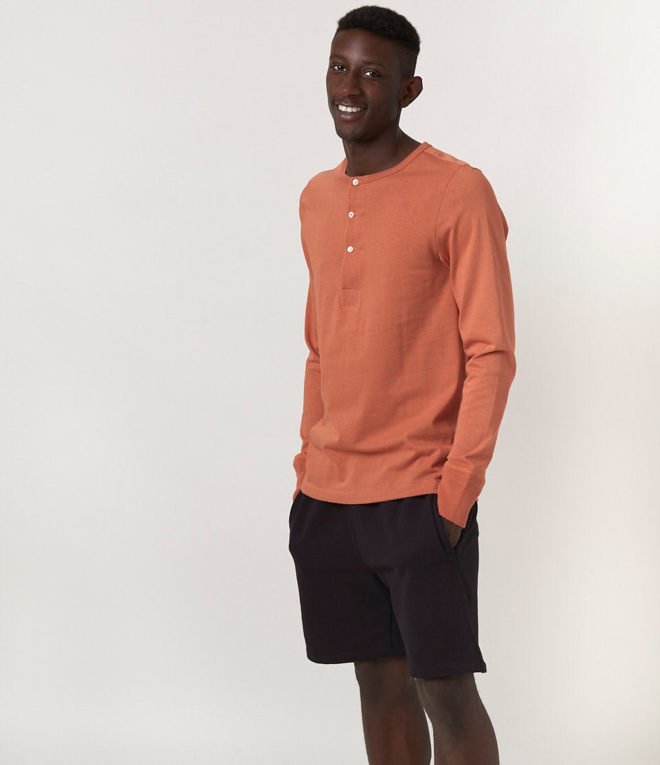 Merz b. Schwanen206 Chemise à col boutonné SunsetHenleyBritish Parts Luzern