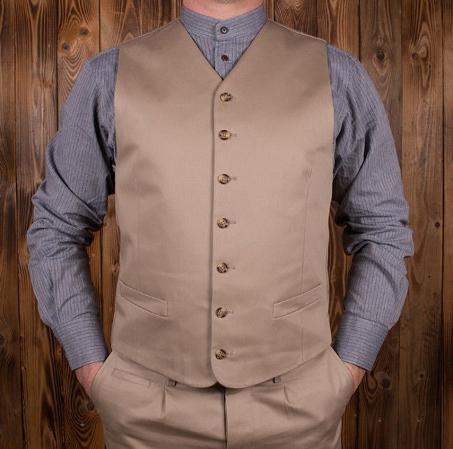 Pike Brothers1923 Veste Buccaneer Cav. Twill BeigeGiletsBritish Parts Luzern