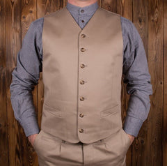 Pike Brothers1923 Veste Buccaneer Cav. Twill BeigeGiletsBritish Parts Luzern