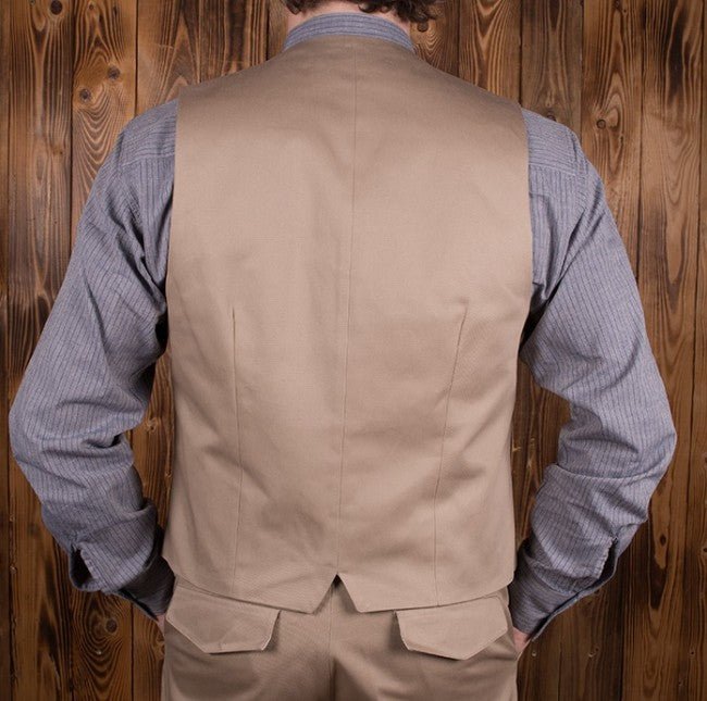 Pike Brothers1923 Veste Buccaneer Cav. Twill BeigeGiletsBritish Parts Luzern