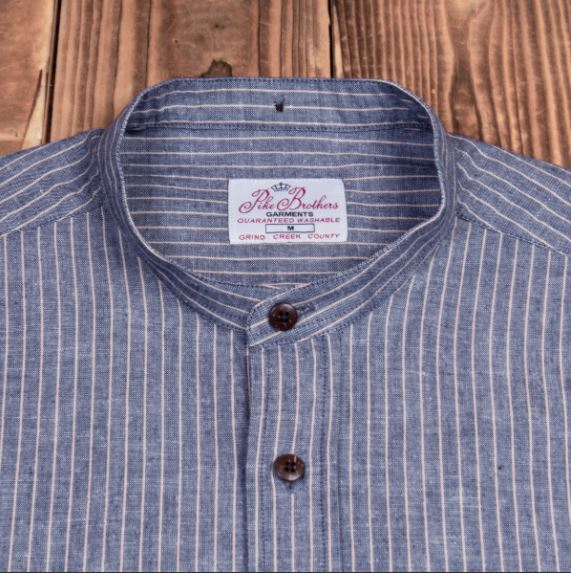 Chemise Buccanoy Brisbane Blue, 1923, Pike Brothers, pièces britanniques de Lucerne