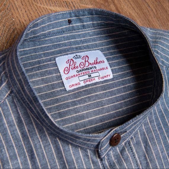 Chemise Buccanoy Brisbane Blue, 1923, Pike Brothers, pièces britanniques de Lucerne