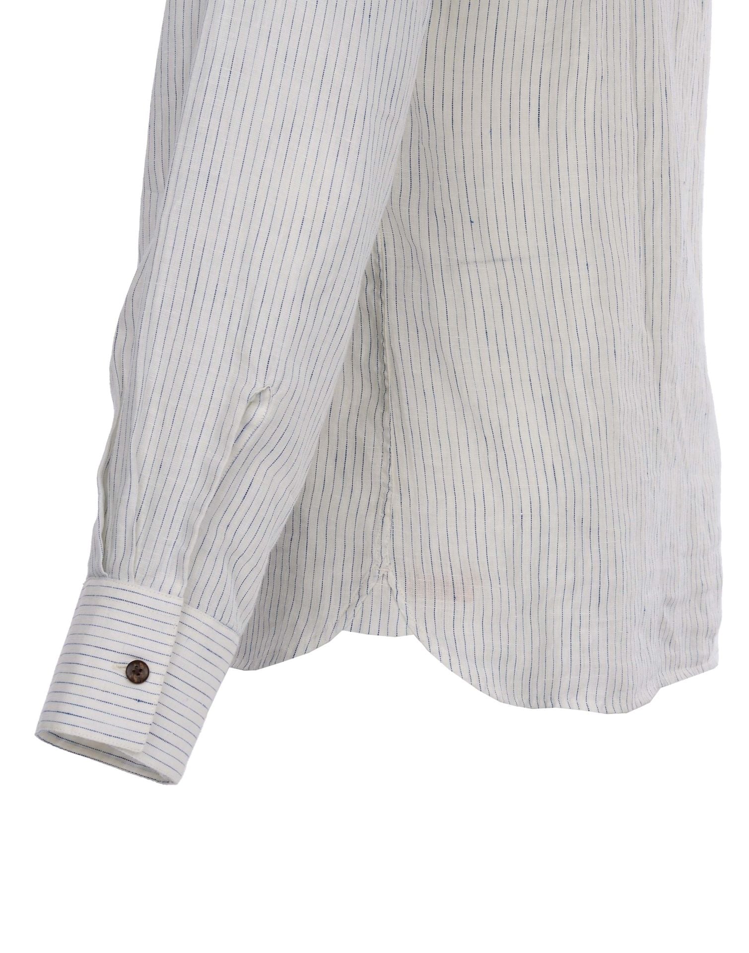 Pike Brothers1923 Buccanoy Shirt Lin Blanc BleuChemiseBritish Parts Lucerne