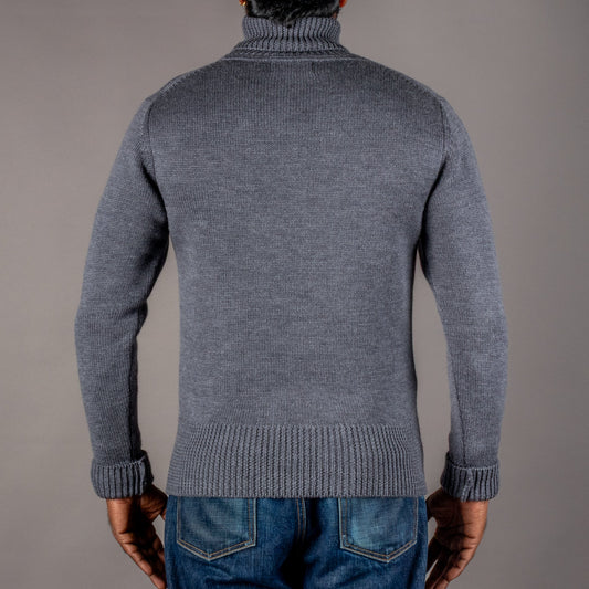 Pike Brothers1923 Turtle Neck Sweater grisPulloverBritish Parts Luzern