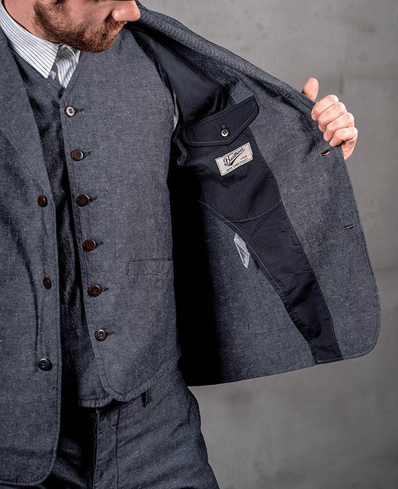 Pike Brothers1927 Harvester Jacket Smoke GreyVestesBritish Parts Luzern