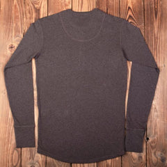 Pike Brothers1927 Henley Shirt manches longues brown melangeHenleyBritish Parts Luzern