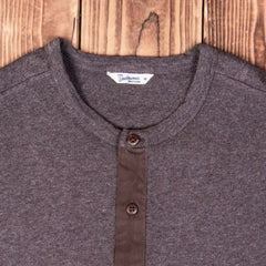 Pike Brothers1927 Henley Shirt manches longues brown melangeHenleyBritish Parts Luzern