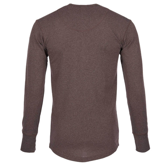 Pike Brothers1927 Henley Shirt manches longues brown melangeHenleyBritish Parts Luzern