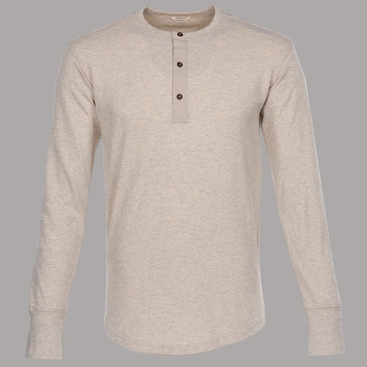 Pike Brothers1927 Chemise Henley manches longues écru mélangéHenleyBritish Parts Luzern