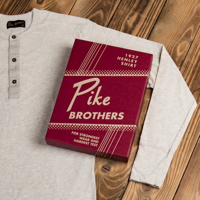 Pike Brothers1927 Chemise Henley manches longues écru mélangéHenleyBritish Parts Luzern