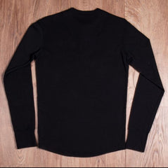 Pike Brothers1927 Chemise Henley manches longues noir terneHenleyBritish Parts Luzern