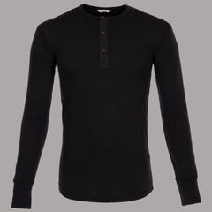 Pike Brothers1927 Chemise Henley manches longues noir terneHenleyBritish Parts Luzern