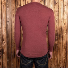 Pike Brothers1927 Chemise Henley à manches longues grenat rougeHenleyBritish Parts Luzern