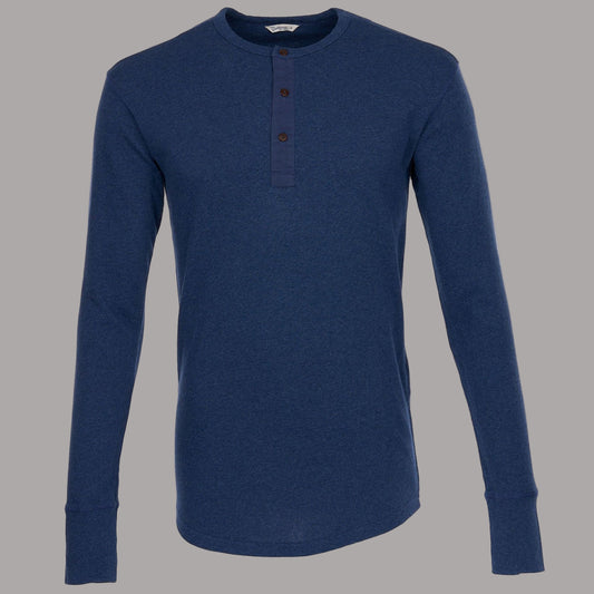 Pike Brothers1927 Chemise Henley à manches longues Indigo MelangeHenleyBritish Parts Luzern