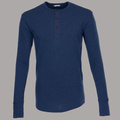 Pike Brothers1927 Chemise Henley à manches longues Indigo MelangeHenleyBritish Parts Luzern