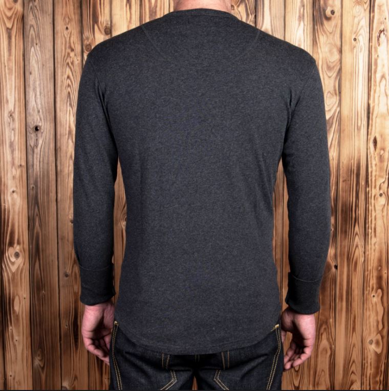 Pike Brothers1927 Chemise Henley à manches longues Iron GreyHenleyBritish Parts Luzern