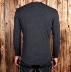 Pike Brothers1927 Chemise Henley à manches longues Iron GreyHenleyBritish Parts Luzern