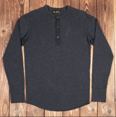 Pike Brothers1927 Chemise Henley à manches longues Iron GreyHenleyBritish Parts Luzern