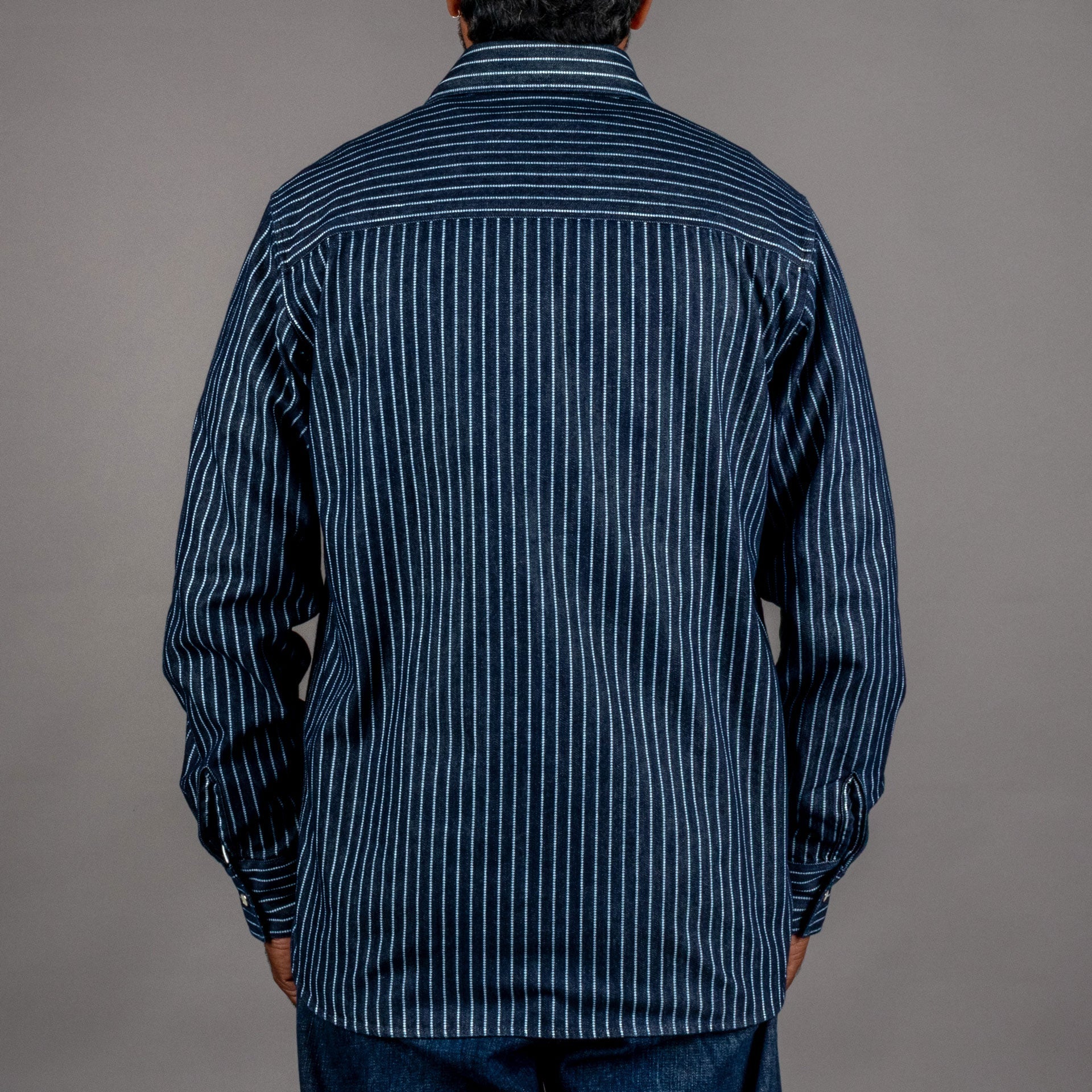 Pike Brothers1937 Roamer Shirt Blue Wabash DenimChemiseBritish Parts Lucerne