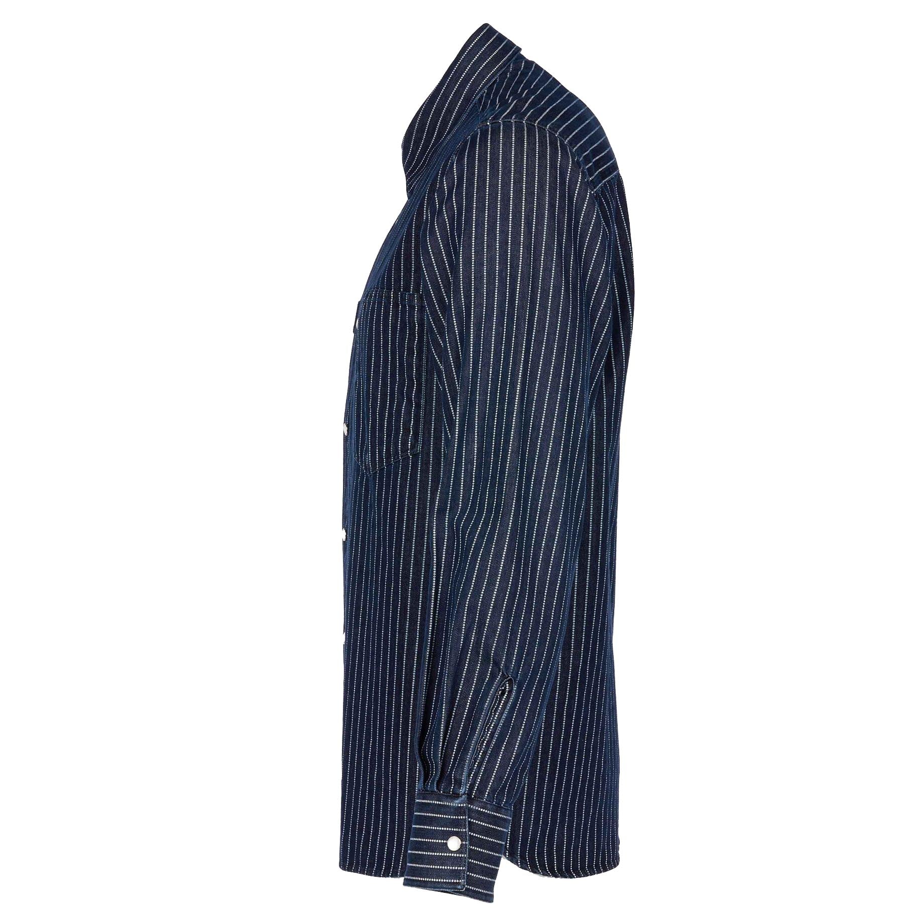 Pike Brothers1937 Roamer Shirt Blue Wabash DenimChemiseBritish Parts Lucerne