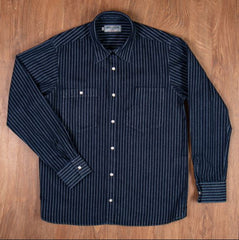 Pike Brothers1937 Roamer Shirt Blue Wabash DenimChemiseBritish Parts Lucerne