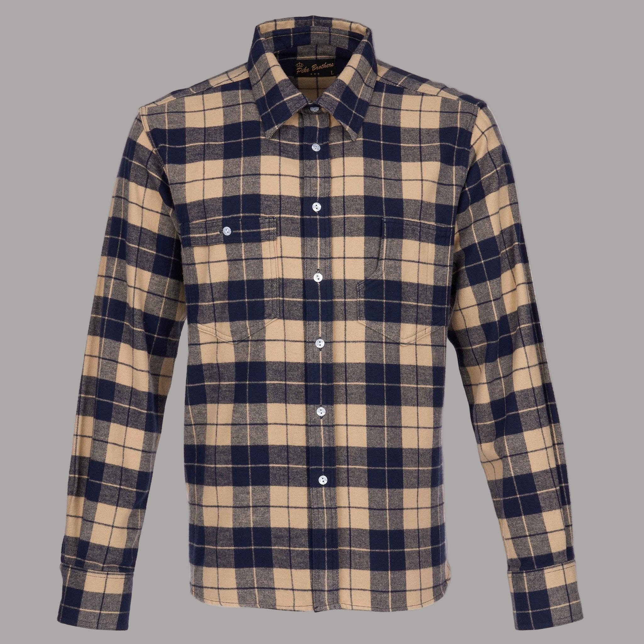 Pike Brothers1937 Roamer Shirt Flannel BlueChemiseBritish Parts Luzern