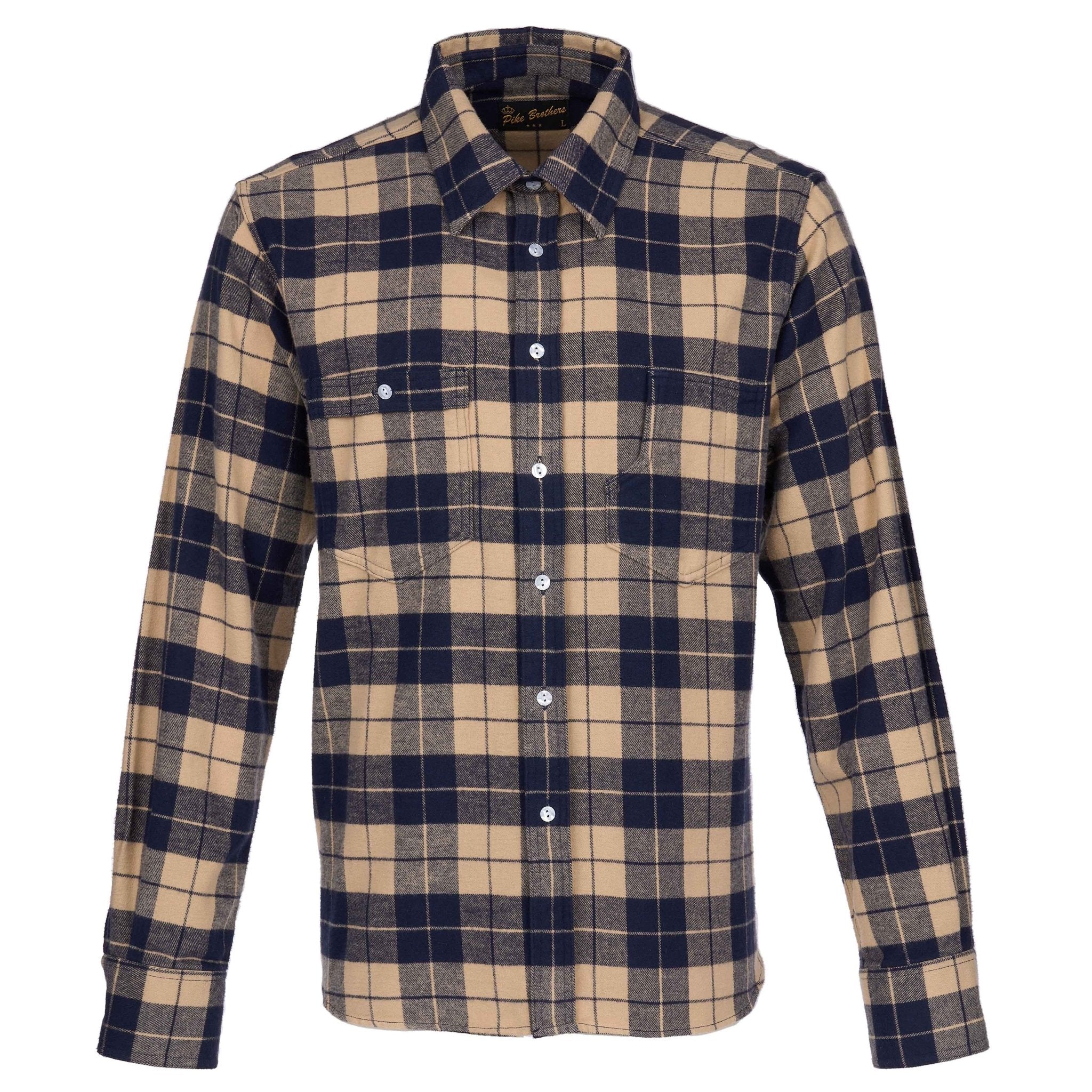Pike Brothers1937 Roamer Shirt Flannel BlueChemiseBritish Parts Luzern