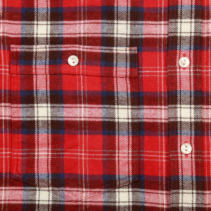 Pike Brothers1937 Roamer Shirt Flannel RedChemiseBritish Parts Luzern