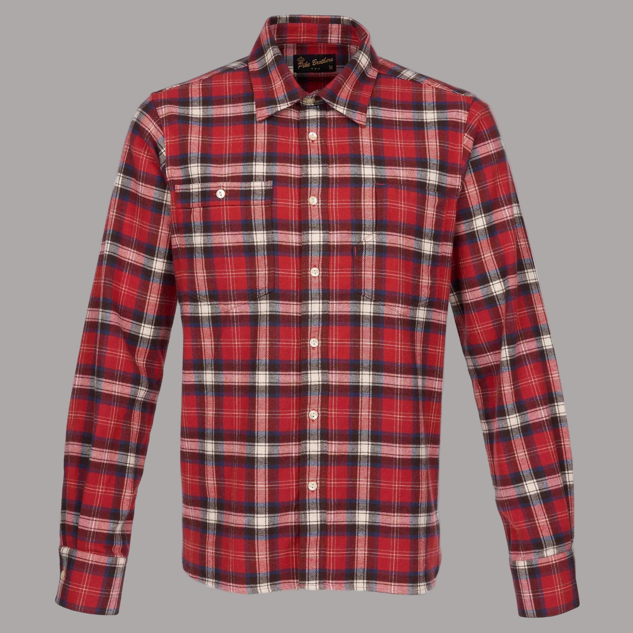 Pike Brothers1937 Roamer Shirt Flannel RedChemiseBritish Parts Luzern