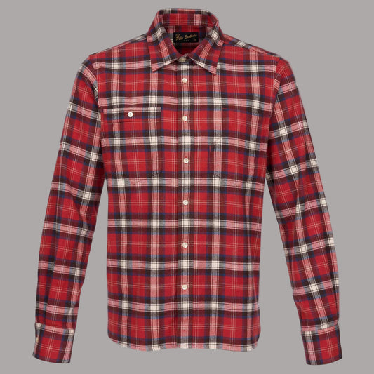 Pike Brothers1937 Roamer Shirt Flannel RedChemiseBritish Parts Luzern