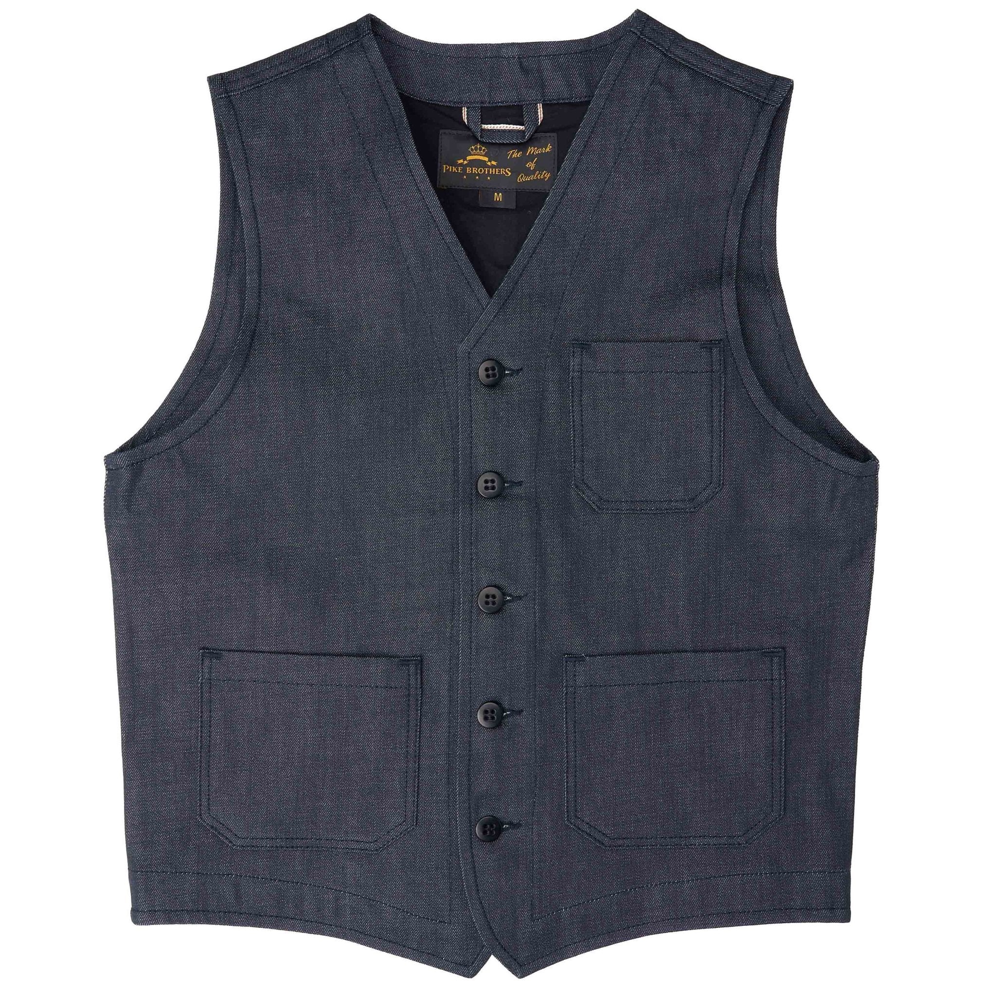 Pike Brothers1937 Roamer Vest 11oz MetalGiletsBritish Parts Luzern