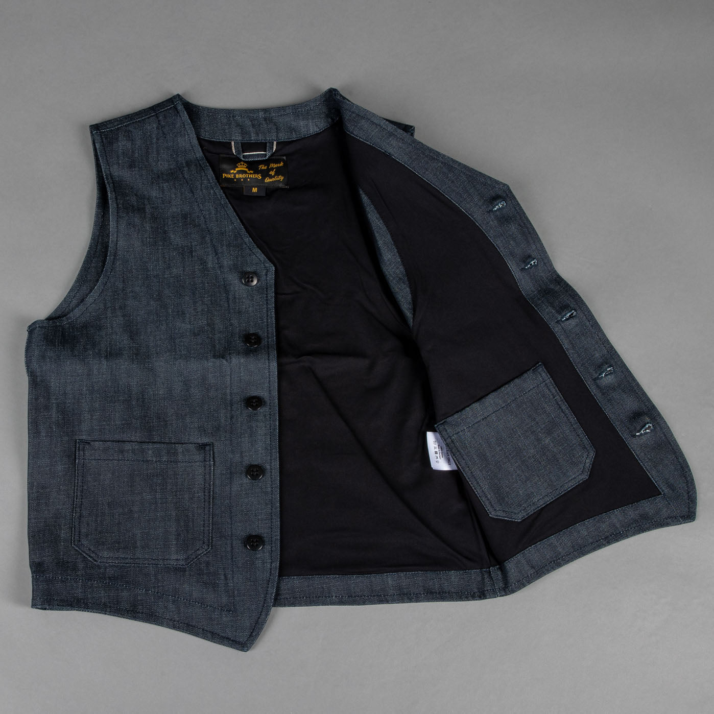 Pike Brothers1937 Roamer Vest 11oz MetalGiletsBritish Parts Luzern
