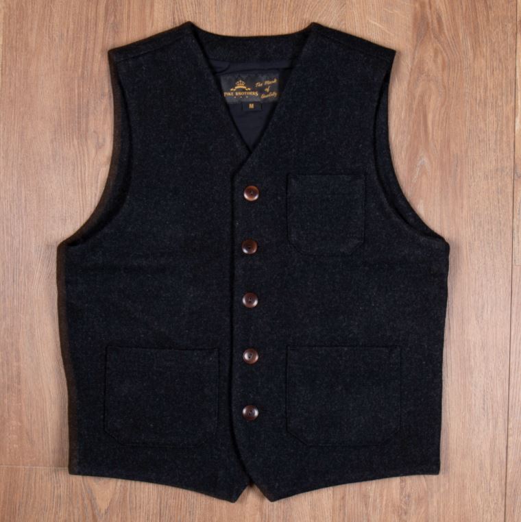 Pike Brothers1937 Roamer Vest Beaver BlackGiletsBritish Parts Luzern