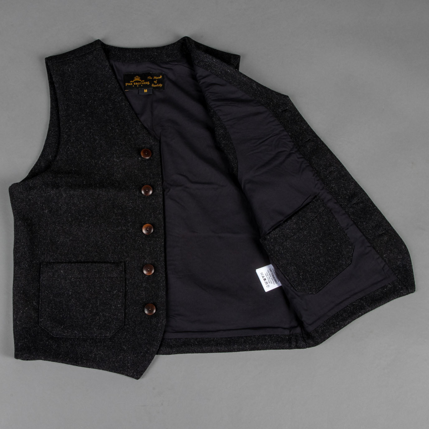 Pike Brothers1937 Roamer Vest Beaver BlackGiletsBritish Parts Luzern