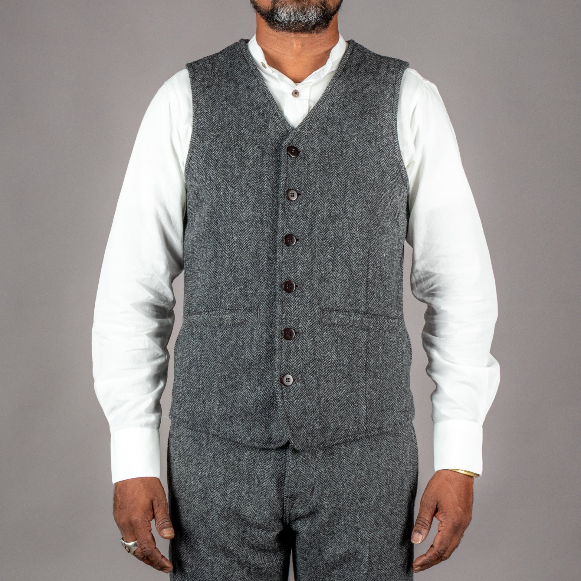 Pike Brothers1937 Roamer Vest Dundee GreyGiletsBritish Parts Luzern