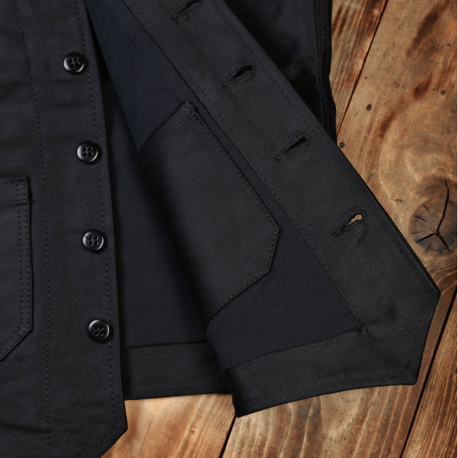 Pike Brothers1937 Roamer Vest Elephant Skin BlackGiletsBritish Parts Luzern