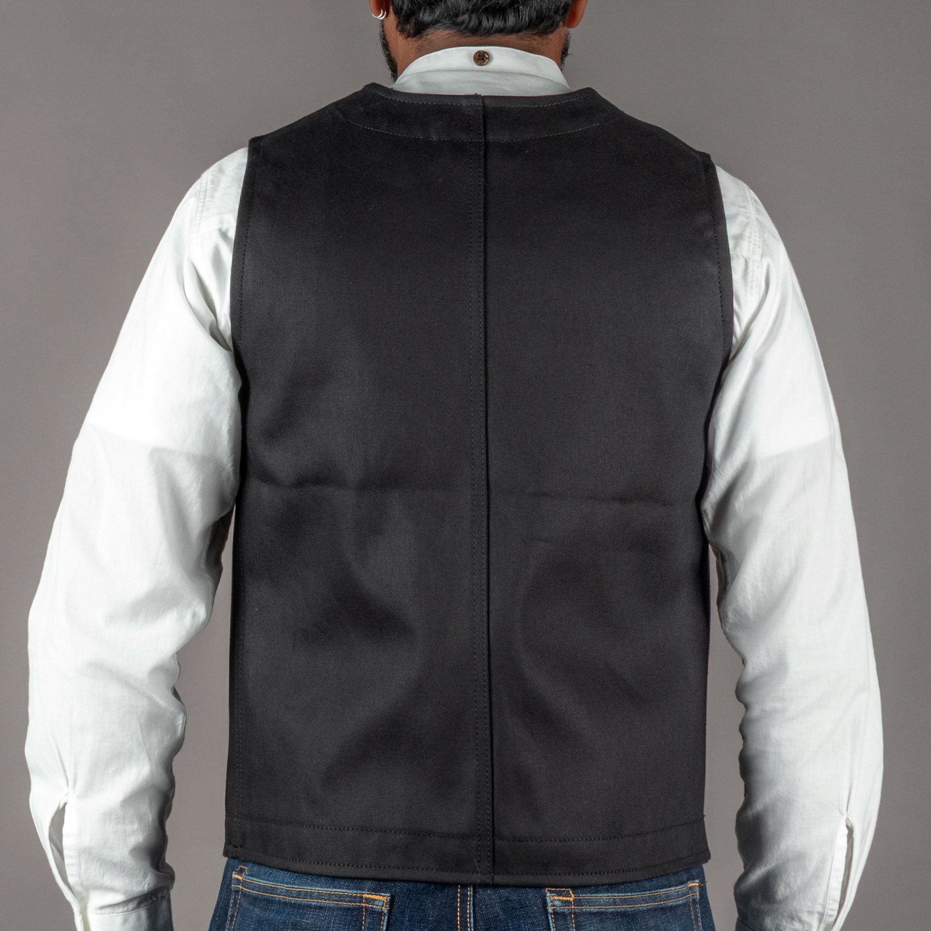 Pike Brothers1937 Roamer Vest Elephant Skin BlackGiletsBritish Parts Luzern