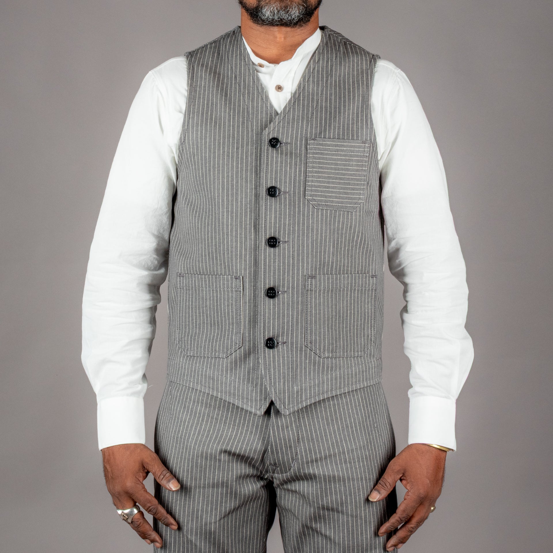 Pike Brothers1937 Roamer Vest Grey WabashGiletsBritish Parts Luzern