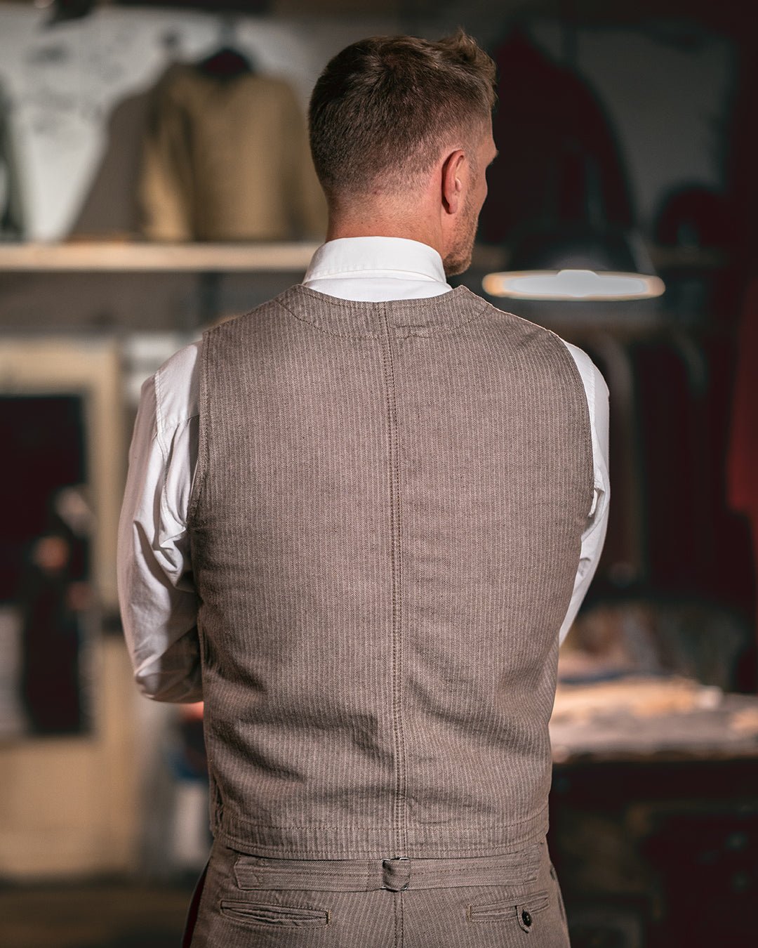 Pike Brothers1937 Roamer Vest HBT BrownGiletsBritish Parts Luzern