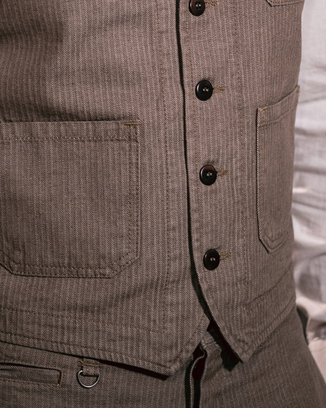 Pike Brothers1937 Roamer Vest HBT BrownGiletsBritish Parts Luzern