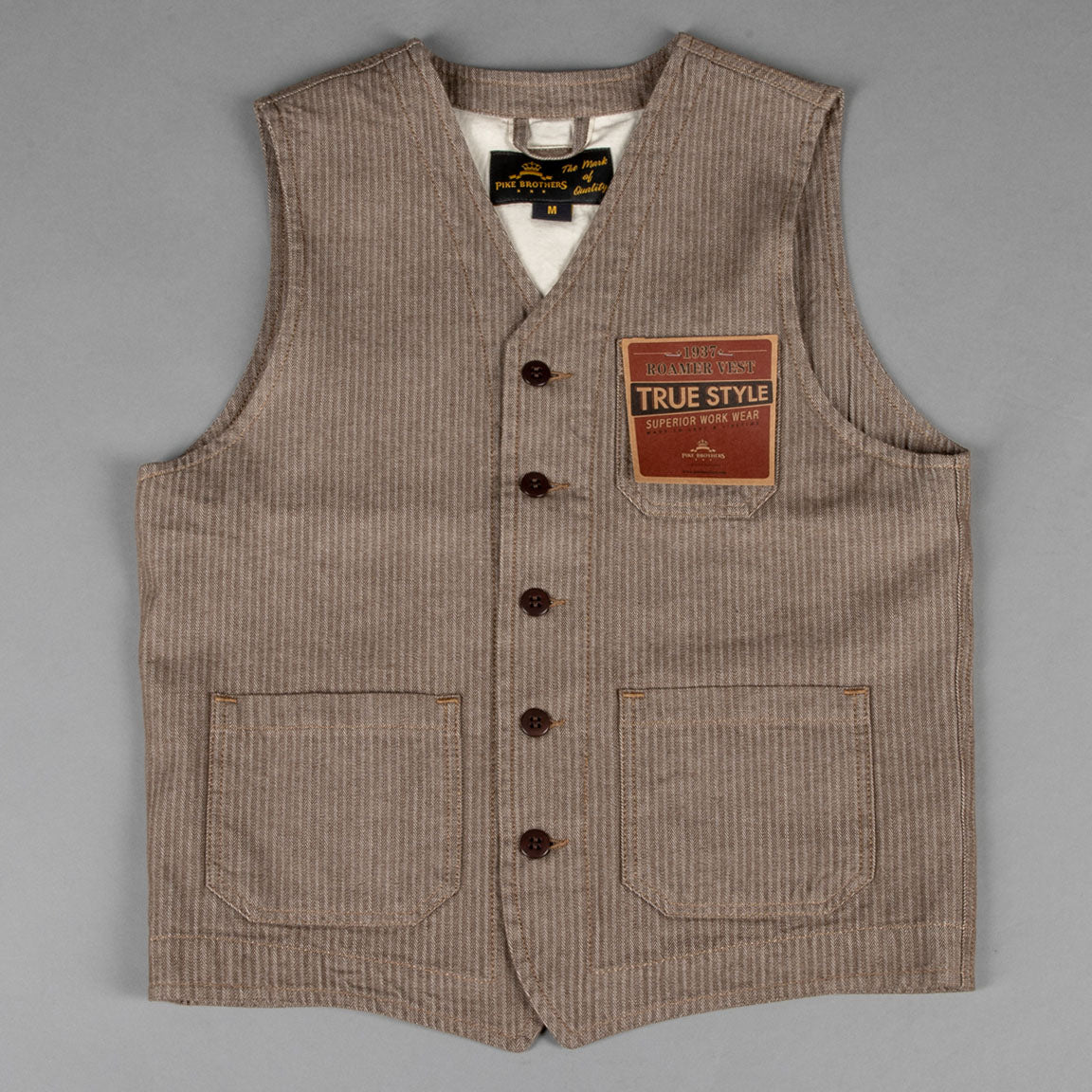 Pike Brothers1937 Roamer Vest HBT BrownGiletsBritish Parts Luzern