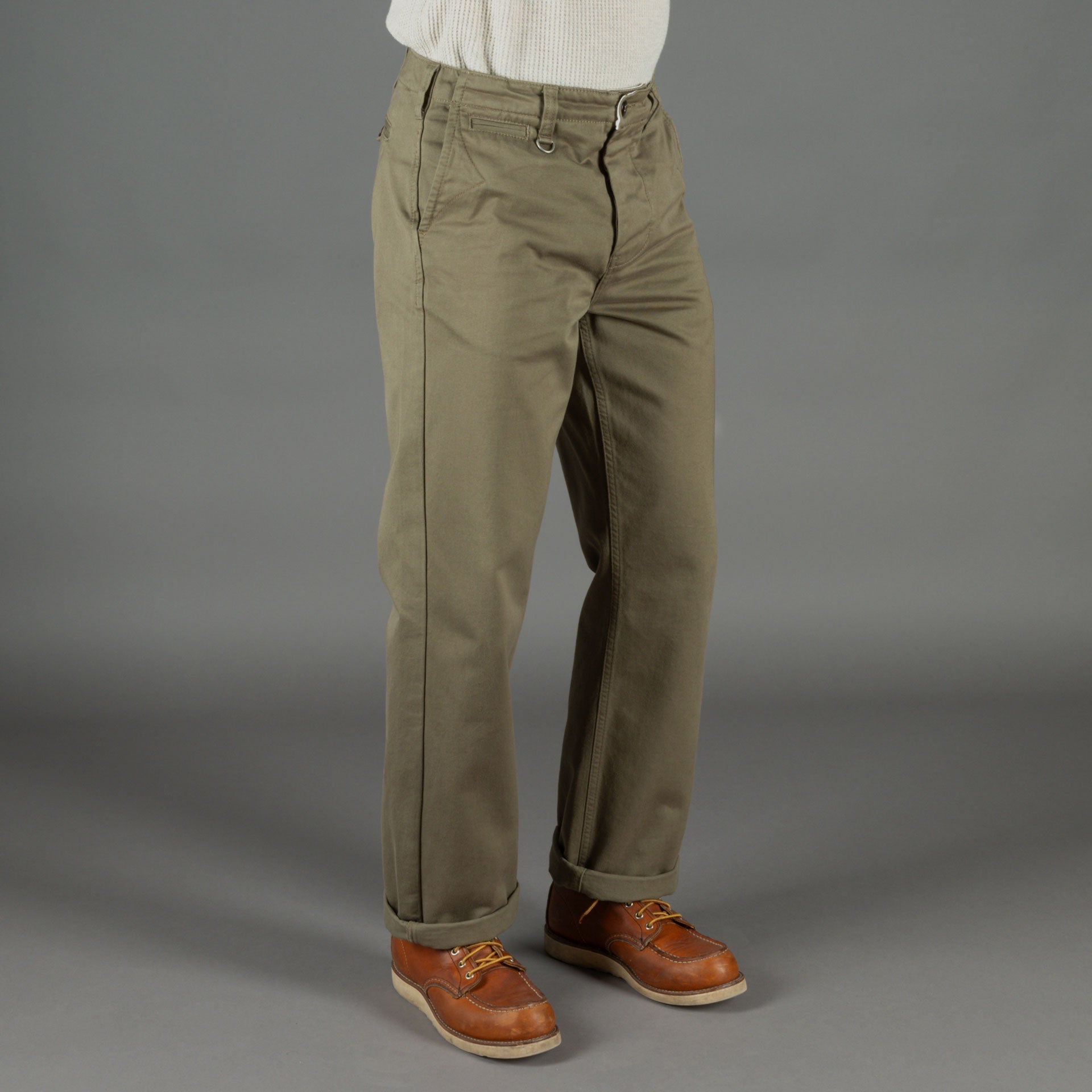 Pike Brothers1940 Service Chino Leesville GreenPantalonsBritish Parts Luzern