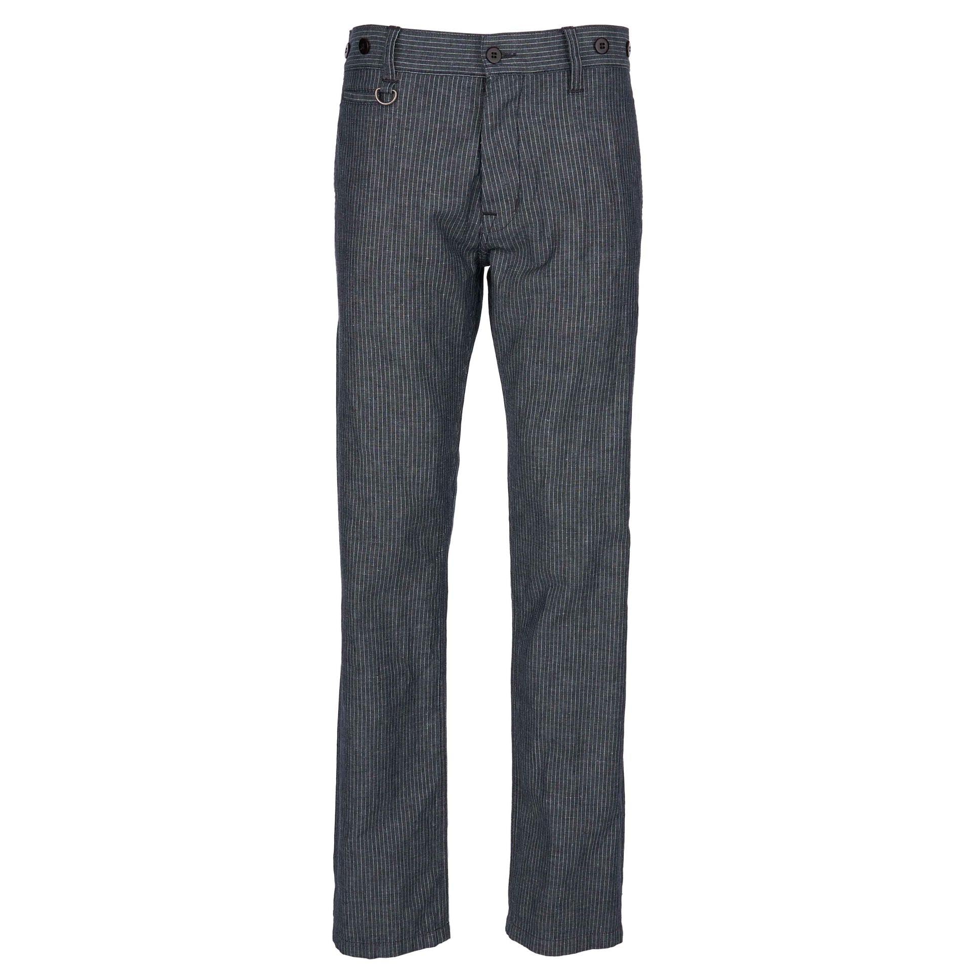 Pike Brothers1942 Hunting Pant Grey Striped LinenPantalonsBritish Parts Luzern