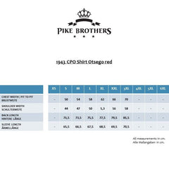 Pike Brothers1943 CPO Shirt Otsego RedChemiseBritish Parts Lucerne