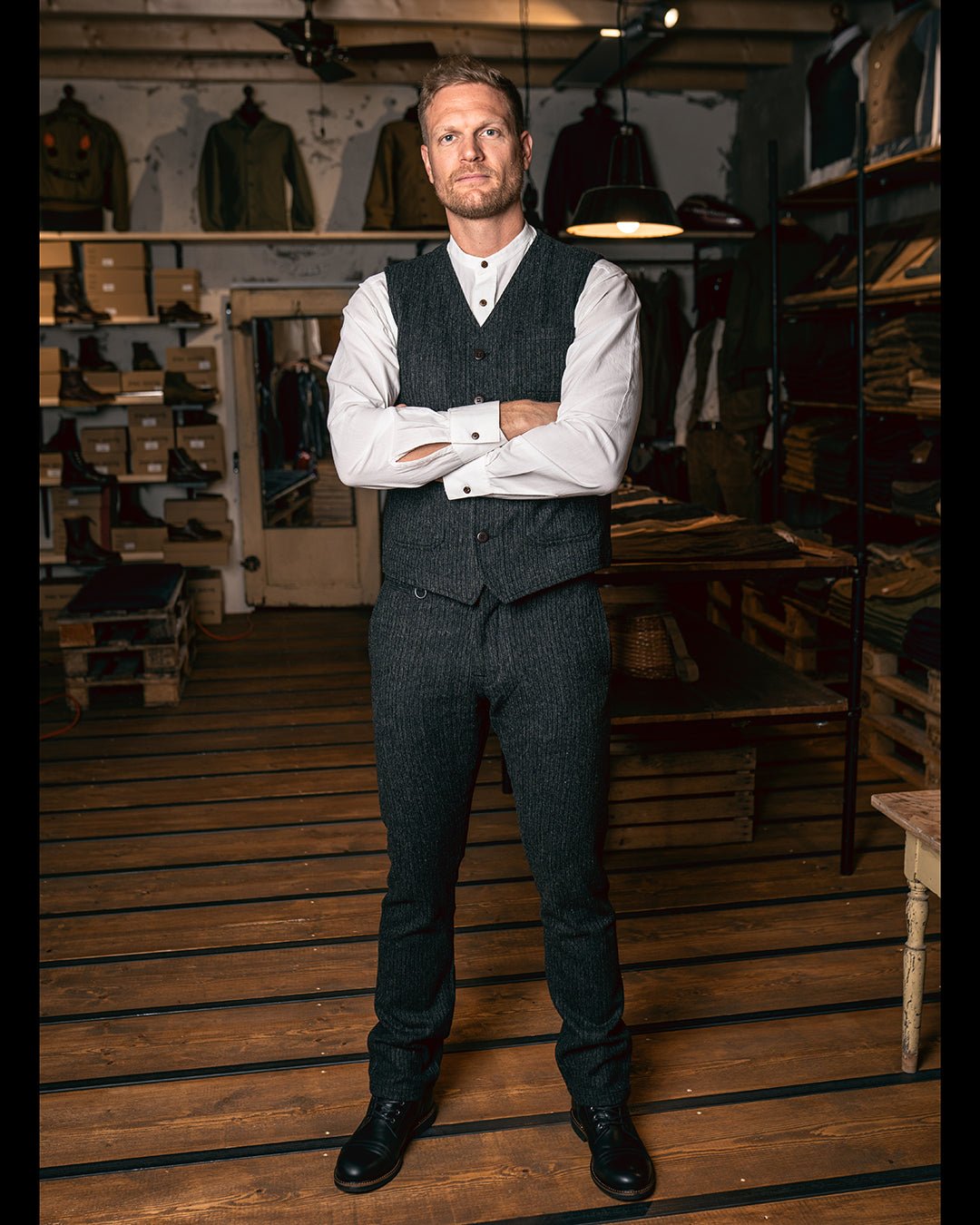 Pike Brothers1947 Harvester Pantalon Glasgow GreyPantalonsBritish Parts Luzern