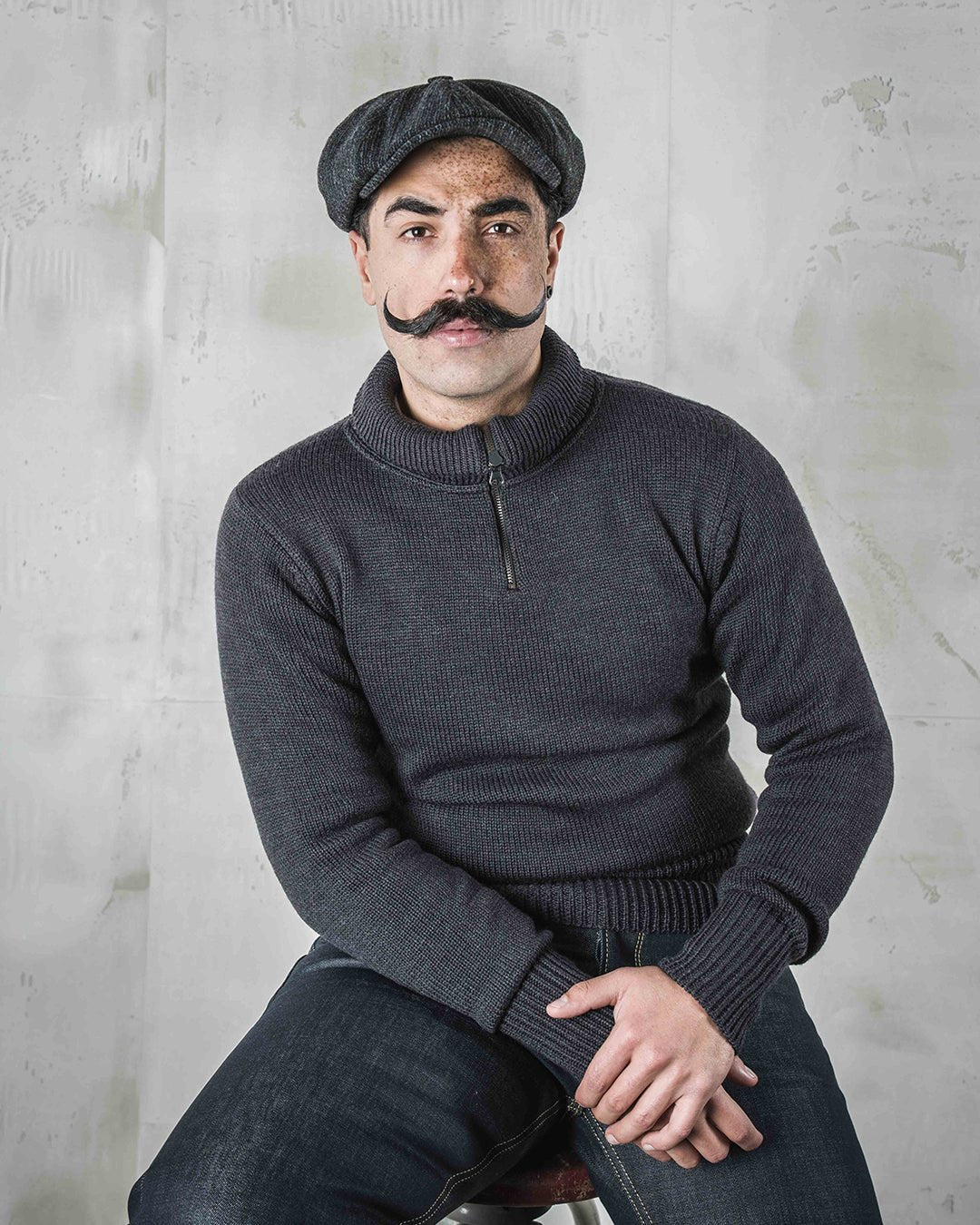 Pike Brothers1948 Pull-over en tricot Troyer AnthracitePulloverBritish Parts Luzern